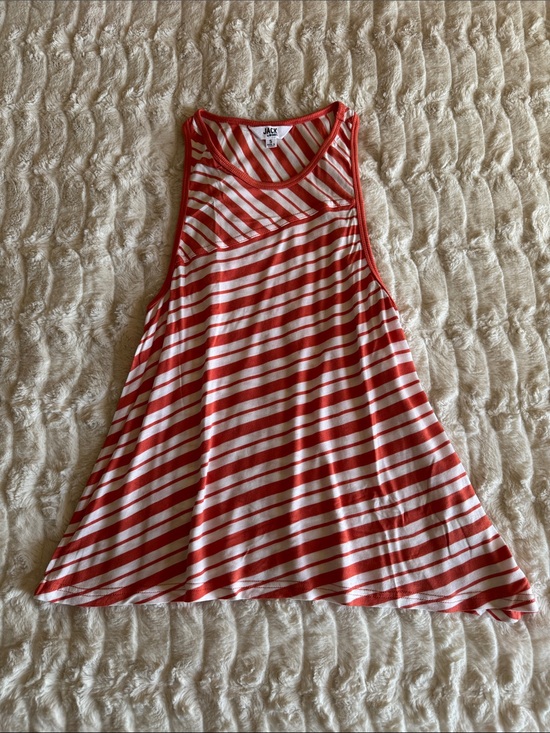 Jack by BB Dakota Tops - Jack by BB Dakota Orange & White Striped A-Line Tank